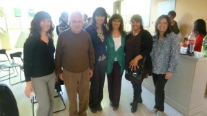 El equipo de Educación a Distancia, la Secretaria Académica de la Universidad de la Patagonia SJB y Cáceres: Adriana, Cáceres, Susana Perales, Graciela, Patricia y Fernanda. 